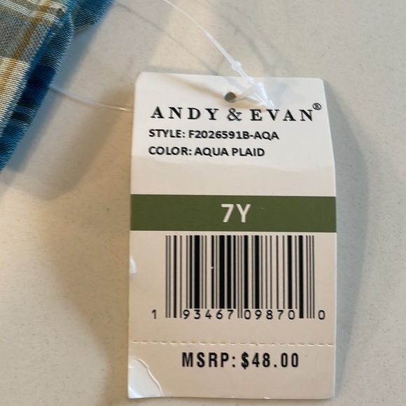 NWT Boys size 7 Andy and Evan Long Sleeve Button Up Cotton shirt - Picture 3 of 4